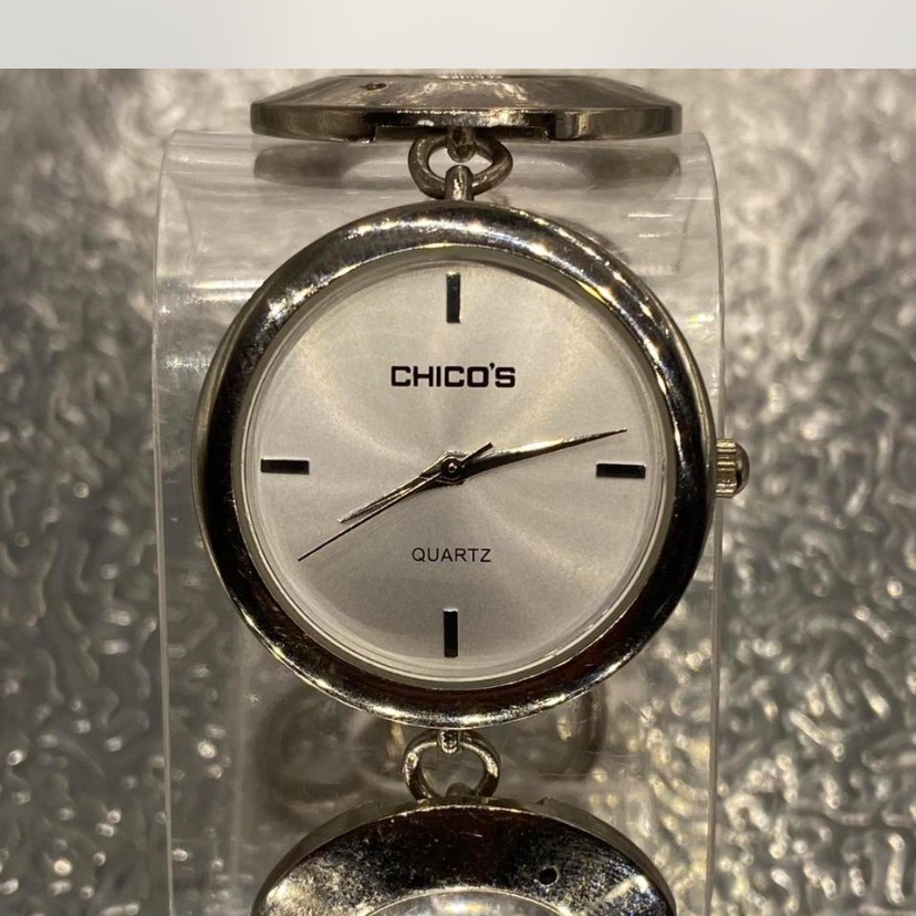 Chicos Metallic Silver Quartz Timepiece